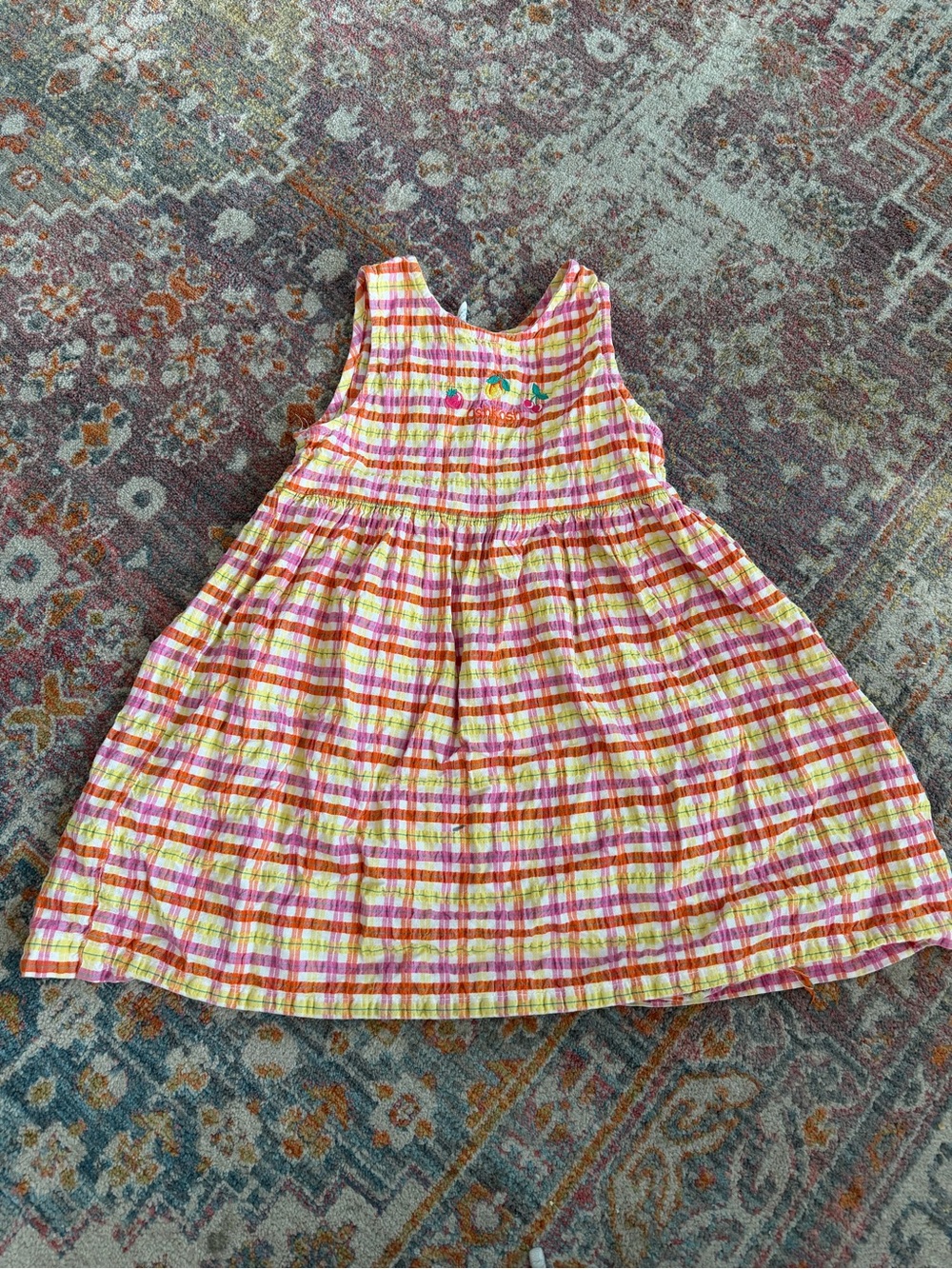 Vintage OshKosh B’Gosh Gingham Fruit Dress